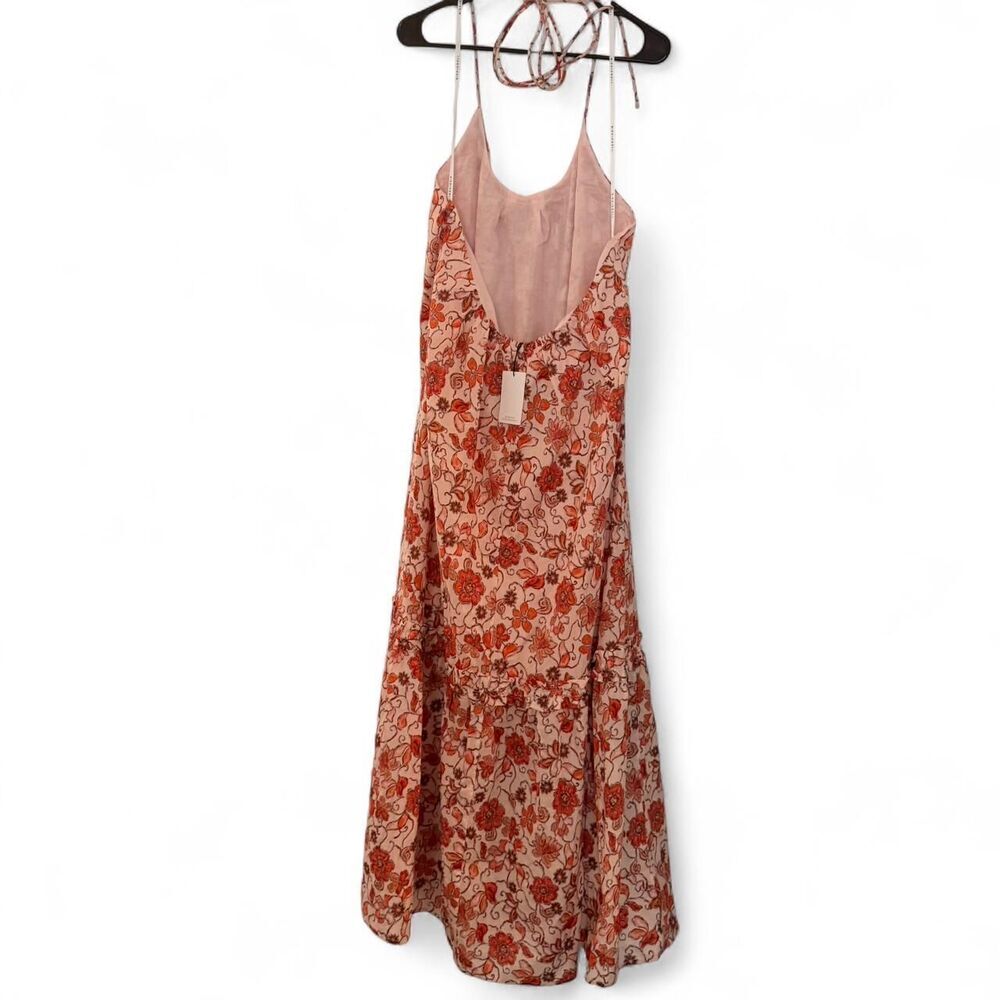 Bird & Knoll Isobel Maxi Dress XL Island Bloom Floral Halter Open Back Cotton - Picture 6 of 8